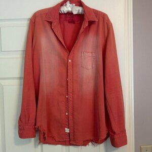 Frank and Eileen Eileen Coral Button Down, size large